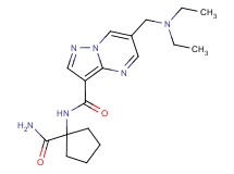 N-[1-(aminocarbonyl)cyclopentyl]-6-[(diethylamino)methyl]pyrazolo[1,5-a]pyrimidine-3-carboxamide