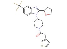 2-(tetrahydro-2-furanyl)-1-[1-(3-thienylacetyl)-4-piperidinyl]-5-(trifluoromethyl)-1H-benzimidazole