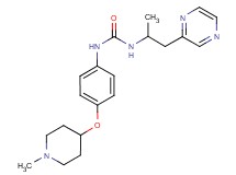 N-{4-[(1-methylpiperidin-4-yl)oxy]phenyl}-N'-(1-methyl-2-pyrazin-2-ylethyl)urea