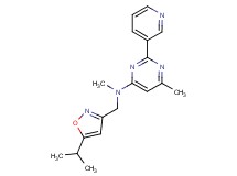 N-[(5-isopropylisoxazol-3-yl)methyl]-N,6-dimethyl-2-pyridin-3-ylpyrimidin-4-amine