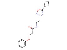 N-[2-(5-cyclobutyl-1,2,4-oxadiazol-3-yl)ethyl]-3-phenoxypropanamide