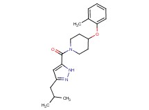 1-[(3-isobutyl-1H-pyrazol-5-yl)carbonyl]-4-(2-methylphenoxy)piperidine