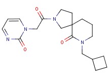 7-(cyclobutylmethyl)-2-[(2-oxo-1(2H)-pyrimidinyl)acetyl]-2,7-diazaspiro[4.5]decan-6-one