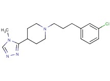 1-[3-(3-chlorophenyl)propyl]-4-(4-methyl-4H-1,2,4-triazol-3-yl)piperidine trifluoroacetate