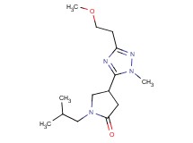 1-isobutyl-4-[3-(2-methoxyethyl)-1-methyl-1H-1,2,4-triazol-5-yl]pyrrolidin-2-one