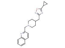 2-({4-[(5-cyclopropyl-1,2,4-oxadiazol-3-yl)methyl]piperidin-1-yl}methyl)quinoline
