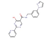 4-hydroxy-N-[3-(1H-pyrazol-1-yl)benzyl]-2-pyridin-2-ylpyrimidine-5-carboxamide