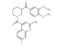 (3,4-dimethoxyphenyl){1-[(7-fluoro-2-methyl-4-quinolinyl)carbonyl]-3-piperidinyl}methanone