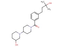 1'-[3-(3-hydroxy-3-methylbutyl)benzoyl]-1,4'-bipiperidin-3-ol