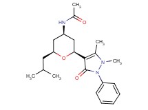 N-[(2S*,4R*,6S*)-2-(1,5-dimethyl-3-oxo-2-phenyl-2,3-dihydro-1H-pyrazol-4-yl)-6-isobutyltetrahydro-2H-pyran-4-yl]acetamide