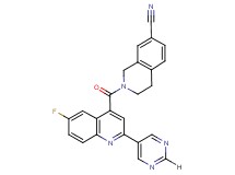 2-[(6-fluoro-2-pyrimidin-5-ylquinolin-4-yl)carbonyl]-1,2,3,4-tetrahydroisoquinoline-7-carbonitrile