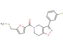 3-(3-fluorophenyl)-5-{5-[(methylthio)methyl]-2-furoyl}-4,5,6,7-tetrahydroisoxazolo[4,5-c]pyridine