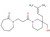 1-{3-[3-(hydroxymethyl)-3-(3-methyl-2-buten-1-yl)-1-piperidinyl]-3-oxopropyl}-2-azepanone