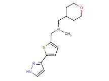 N-methyl-1-[5-(1H-pyrazol-3-yl)-2-thienyl]-N-(tetrahydro-2H-pyran-4-ylmethyl)methanamine