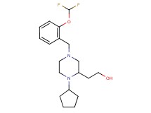 2-{1-cyclopentyl-4-[2-(difluoromethoxy)benzyl]-2-piperazinyl}ethanol