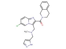 1-[6-chloro-2-(3,4-dihydro-2(1H)-isoquinolinylcarbonyl)imidazo[1,2-a]pyridin-3-yl]-N-methyl-N-(1H-pyrazol-5-ylmethyl)methanamine