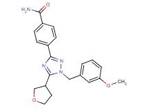 4-[1-(3-methoxybenzyl)-5-(tetrahydrofuran-3-yl)-1H-1,2,4-triazol-3-yl]benzamide