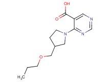 4-[3-(propoxymethyl)pyrrolidin-1-yl]pyrimidine-5-carboxylic acid