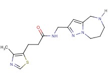 3-(4-methyl-1,3-thiazol-5-yl)-N-(5,6,7,8-tetrahydro-4H-pyrazolo[1,5-a][1,4]diazepin-2-ylmethyl)propanamide hydrochloride