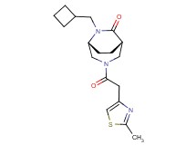(1S*,5R*)-6-(cyclobutylmethyl)-3-[(2-methyl-1,3-thiazol-4-yl)acetyl]-3,6-diazabicyclo[3.2.2]nonan-7-one