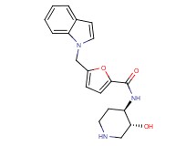 N-[(3R*,4R*)-3-hydroxypiperidin-4-yl]-5-(1H-indol-1-ylmethyl)-2-furamide