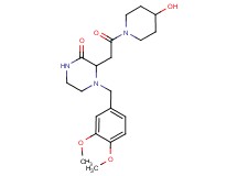 4-(3,4-dimethoxybenzyl)-3-[2-(4-hydroxy-1-piperidinyl)-2-oxoethyl]-2-piperazinone