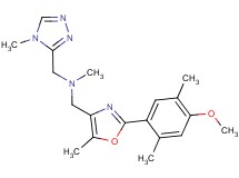 1-[2-(4-methoxy-2,5-dimethylphenyl)-5-methyl-1,3-oxazol-4-yl]-N-methyl-N-[(4-methyl-4H-1,2,4-triazol-3-yl)methyl]methanamine