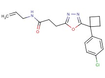 N-allyl-3-{5-[1-(4-chlorophenyl)cyclobutyl]-1,3,4-oxadiazol-2-yl}propanamide