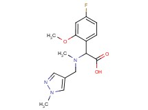 (4-fluoro-2-methoxyphenyl){methyl[(1-methyl-1H-pyrazol-4-yl)methyl]amino}acetic acid