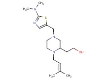 2-[4-{[2-(dimethylamino)-1,3-thiazol-5-yl]methyl}-1-(3-methyl-2-buten-1-yl)-2-piperazinyl]ethanol
