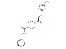 1-{[(5-amino-1,3,4-thiadiazol-2-yl)thio]acetyl}-N-(pyridin-2-ylmethyl)piperidine-4-carboxamide