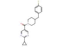 2-cyclopropyl-5-{[4-(4-fluorobenzyl)-1-piperidinyl]carbonyl}pyrimidine