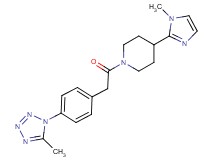 4-(1-methyl-1H-imidazol-2-yl)-1-{[4-(5-methyl-1H-tetrazol-1-yl)phenyl]acetyl}piperidine