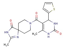 2-methyl-8-{[6-methyl-2-oxo-4-(2-thienyl)-1,2,3,4-tetrahydropyrimidin-5-yl]carbonyl}-1,3,8-triazaspiro[4.5]dec-1-en-4-one