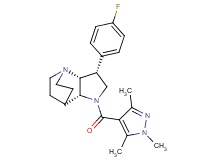 (3R*,3aR*,7aR*)-3-(4-fluorophenyl)-1-[(1,3,5-trimethyl-1H-pyrazol-4-yl)carbonyl]octahydro-4,7-ethanopyrrolo[3,2-b]pyridine