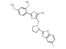 2-(1-{[2-(2,4-dimethoxyphenyl)-5-methyl-1,3-oxazol-4-yl]methyl}-2-pyrrolidinyl)-5-fluoro-1H-benzimidazole
