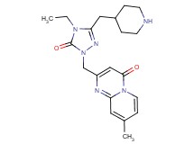 2-{[4-ethyl-5-oxo-3-(4-piperidinylmethyl)-4,5-dihydro-1H-1,2,4-triazol-1-yl]methyl}-8-methyl-4H-pyrido[1,2-a]pyrimidin-4-one dihydrochloride