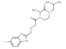 4-{[(5-fluoro-1H-benzimidazol-2-yl)methoxy]acetyl}-1-isobutyl-3-methyl-2-piperazinone
