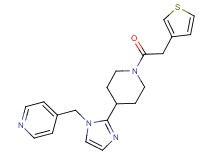 4-({2-[1-(3-thienylacetyl)-4-piperidinyl]-1H-imidazol-1-yl}methyl)pyridine