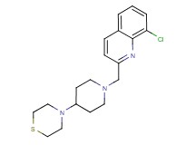 8-chloro-2-[(4-thiomorpholin-4-ylpiperidin-1-yl)methyl]quinoline