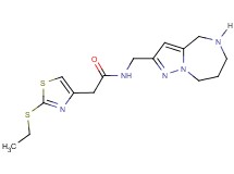 2-[2-(ethylthio)-1,3-thiazol-4-yl]-N-(5,6,7,8-tetrahydro-4H-pyrazolo[1,5-a][1,4]diazepin-2-ylmethyl)acetamide hydrochloride