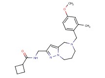 N-{[5-(4-methoxy-2-methylbenzyl)-5,6,7,8-tetrahydro-4H-pyrazolo[1,5-a][1,4]diazepin-2-yl]methyl}cyclobutanecarboxamide