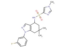 N-[1-(3-fluorophenyl)-6,6-dimethyl-4,5,6,7-tetrahydro-1H-indazol-4-yl]-1-methyl-1H-imidazole-4-sulfonamide