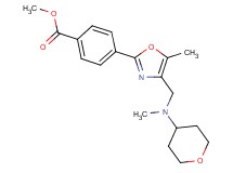 methyl 4-(5-methyl-4-{[methyl(tetrahydro-2H-pyran-4-yl)amino]methyl}-1,3-oxazol-2-yl)benzoate