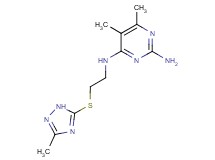 5,6-dimethyl-N~4~-{2-[(3-methyl-1H-1,2,4-triazol-5-yl)thio]ethyl}pyrimidine-2,4-diamine