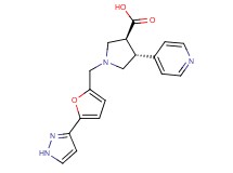 (3S*,4R*)-1-{[5-(1H-pyrazol-3-yl)-2-furyl]methyl}-4-pyridin-4-ylpyrrolidine-3-carboxylic acid