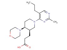 3-[(3R*,4S*)-1-(2-methyl-5-propylpyrimidin-4-yl)-4-morpholin-4-ylpiperidin-3-yl]propanoic acid