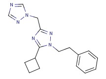 5-cyclobutyl-1-(2-phenylethyl)-3-(1H-1,2,4-triazol-1-ylmethyl)-1H-1,2,4-triazole