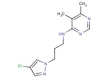 N-[3-(4-chloro-1H-pyrazol-1-yl)propyl]-5,6-dimethylpyrimidin-4-amine