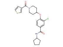 3-chloro-N-cyclopentyl-4-{[1-(3-thienylcarbonyl)-4-piperidinyl]oxy}benzamide